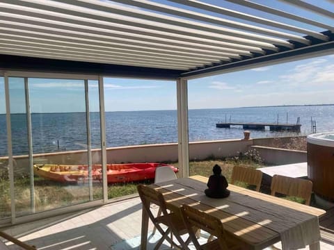 Natural landscape, View (from property/room), Dining area, Lake view