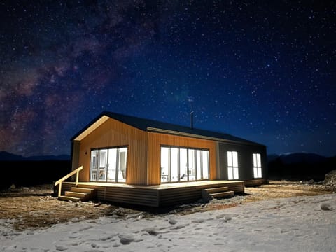 Property building, Night, Natural landscape, Winter