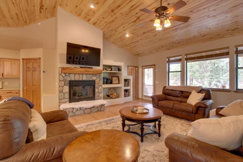 Wooded Show Low Cabin with Furnished Deck and Fire Pit House in Show Low