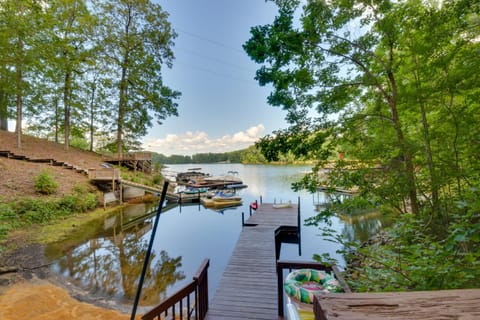 Lakefront Six Mile Vacation Rental with Dock House in Lake Keowee