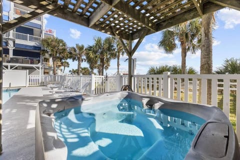 Lavish Accessible, On Ocean, 4 King Beds, Huge Private Pool, Yard, Spa, Patio, BBQ, & Game Tables House in North Myrtle Beach