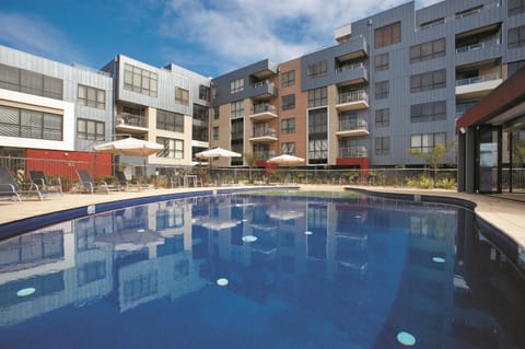 Property building, Pool view, Swimming pool