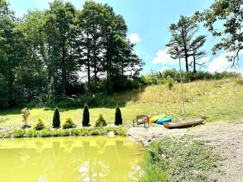 Just built! Pond, kayaks, hot tub,fire pit,grill… Condo in Asheville