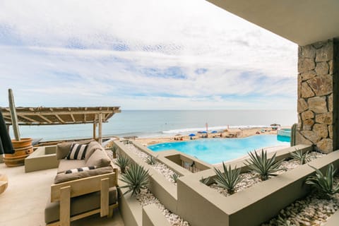 Seating area, Sea view, Swimming pool