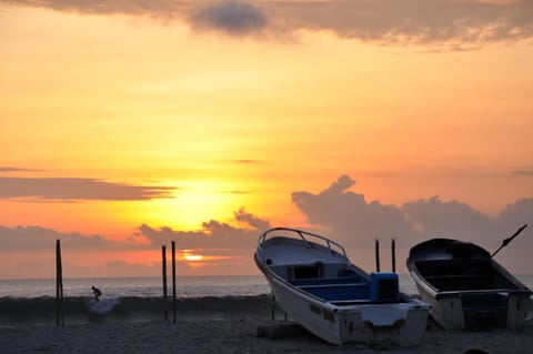 Beach, Sea view, Sunset