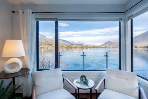 Seating area, Lake view, Mountain view