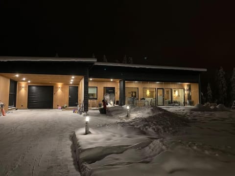 Property building, Night, Winter