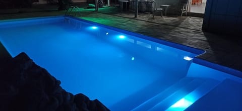 Night, Pool view, Swimming pool