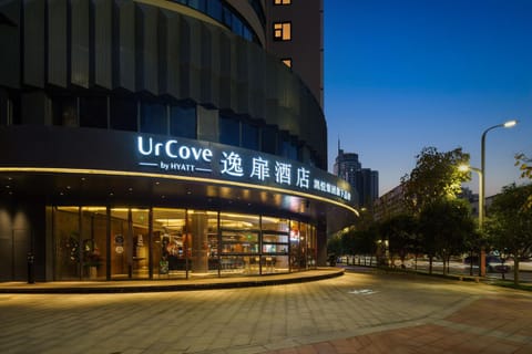 Property building, Night, City view, Street view