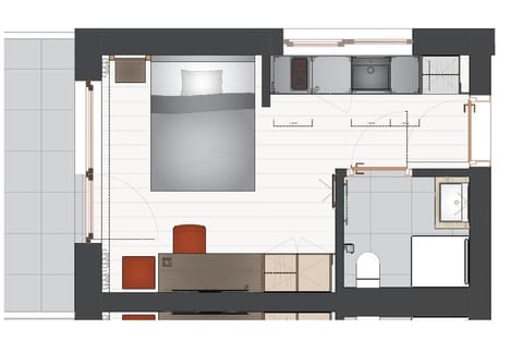 Kitchen or kitchenette, Floor plan