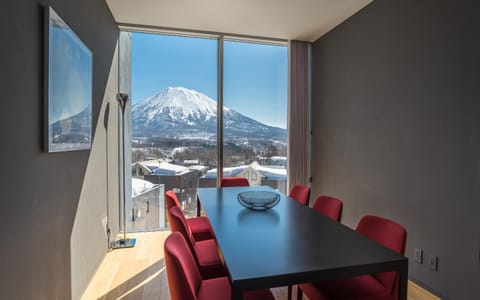 Natural landscape, Winter, Seating area, Dining area, Mountain view