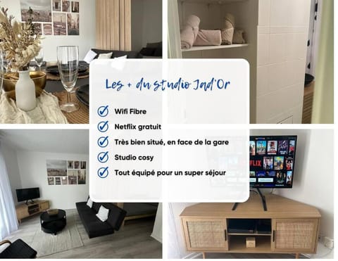 Studio JadOr gare du Bourget Paris aeroport Charles de Gaulle Appartement in Drancy