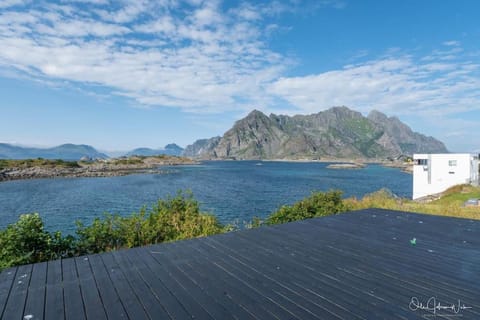 Henningsvær, Lofoten with fantastic view House in Lofoten