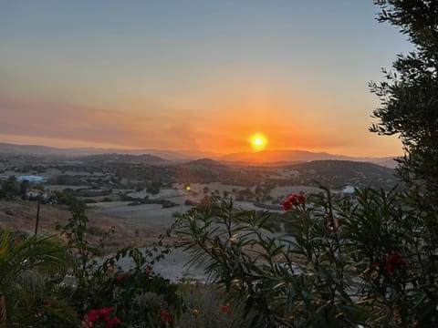 Nearby landmark, Natural landscape, Mountain view, Sunset