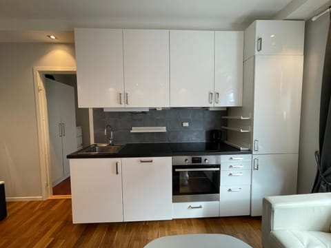 Kitchen or kitchenette, dishwasher, oven