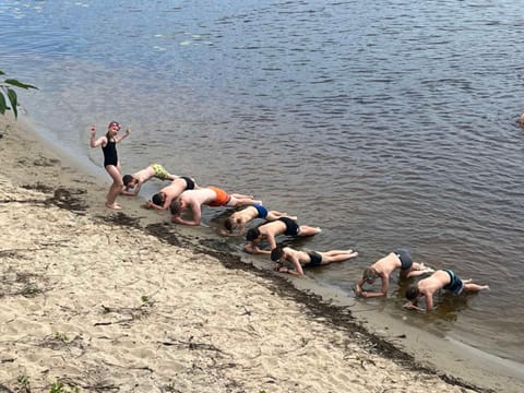 People, Beach, River view