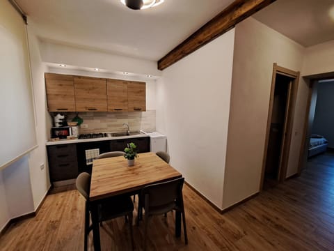 Kitchen or kitchenette, Dining area, oven, stove