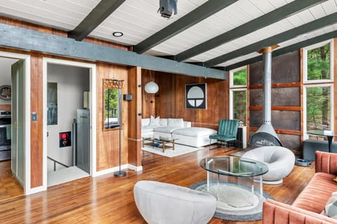 Mid-Century Up In The High House in Three Mile Harbor