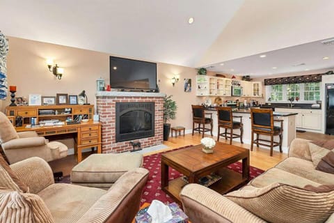 Kitchen or kitchenette, Living room, Seating area, flat iron, minibar, pet friendly, stove