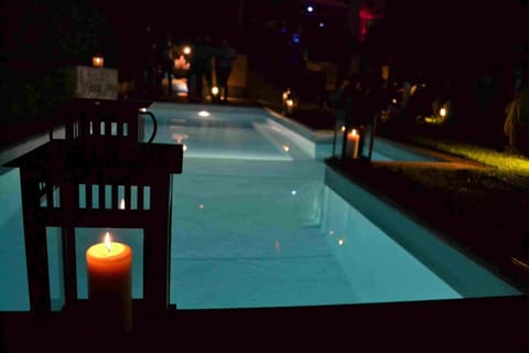 Night, Swimming pool, Swimming pool