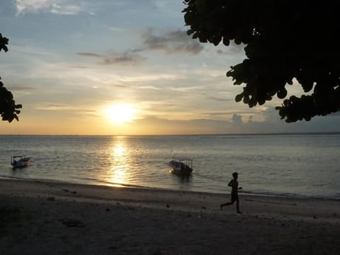 Beach, Sea view, Sunset