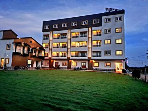 Property building, Night, Natural landscape, Garden