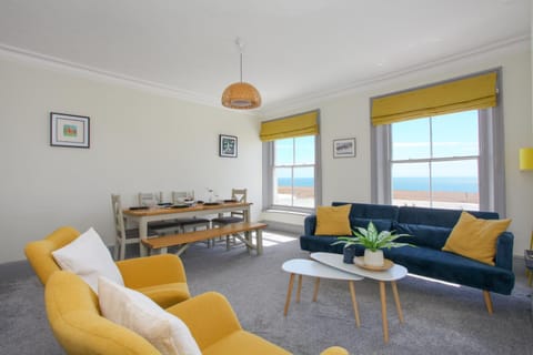 Living room, Seating area, Dining area, Sea view