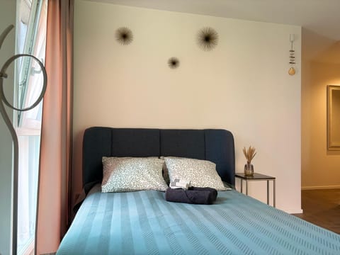 Bed, Living room, Photo of the whole room, Seating area