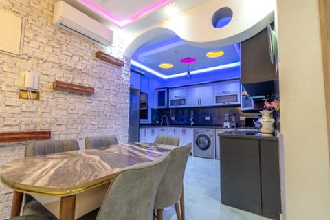 Kitchen or kitchenette, Living room, Dining area, dishwasher, minibar, pet friendly, stove, washing machine, air conditioner