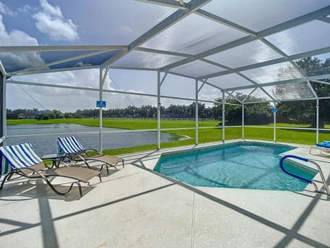 Patio, Pool view, Swimming pool, sunbed