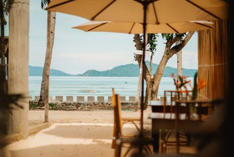 Natural landscape, Dining area, Beach, Sea view