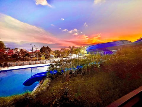 Pool view, Swimming pool, Sunrise