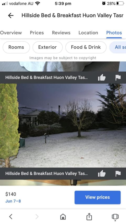 Hillside Bed and Breakfast Alojamiento y desayuno in Huonville