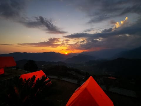 Natural landscape, Mountain view, Sunset