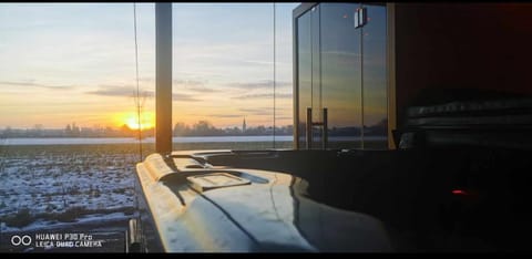 Natural landscape, Sauna, Sunset