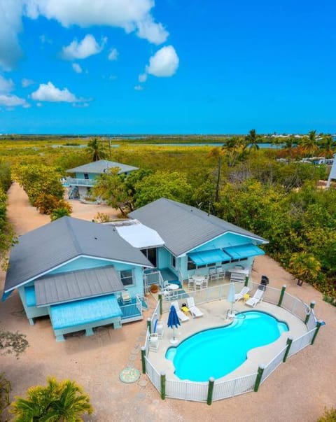 Waterfront Beach House with Dock & Heated Pool House in Little Torch Key