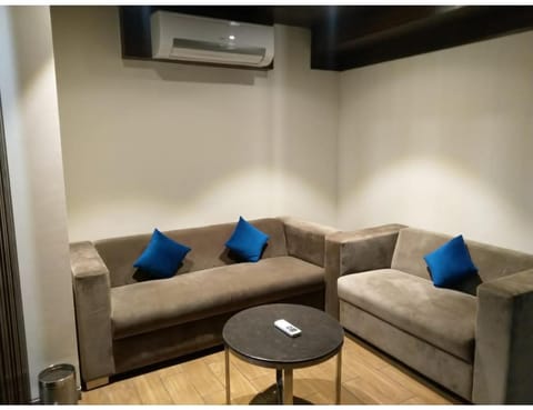 View (from property/room), Living room, Seating area, air conditioner