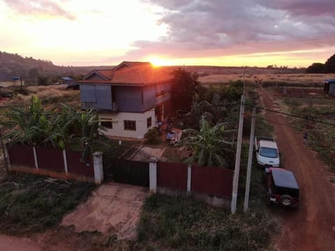 Property building, Natural landscape, Mountain view, Sunrise