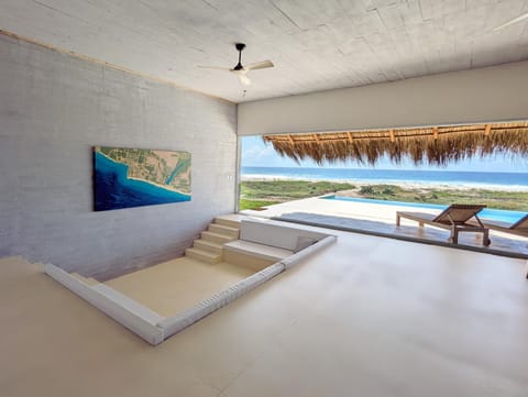 Living room, Beach, Pool view