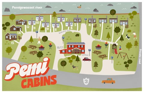 Pemi Cabins Campingplatz /
Wohnmobil-Resort in Woodstock