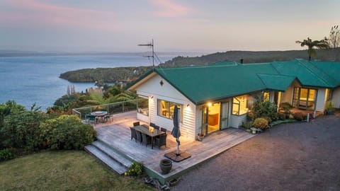 Property building, Natural landscape, Lake view, Sunset