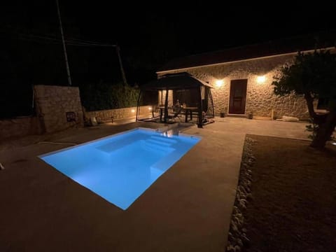 Night, Pool view, Swimming pool