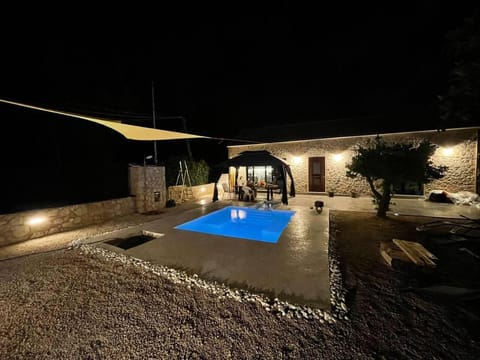 Night, Pool view, Swimming pool