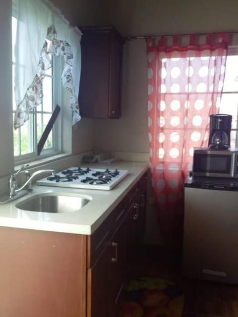 Kitchen or kitchenette, minibar, stove