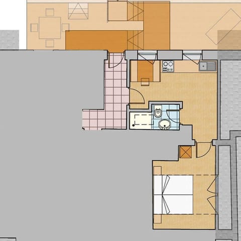 Photo of the whole room, Floor plan