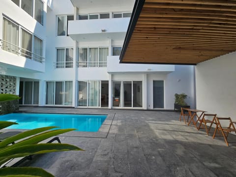 Patio, Day, Pool view, Swimming pool