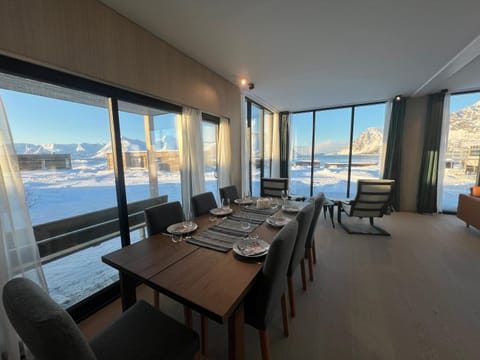 Natural landscape, Living room, Dining area