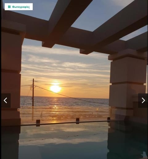 Pool view, Sea view, Swimming pool, Sunset