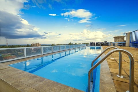 Day, View (from property/room), Balcony/Terrace, Pool view, Swimming pool