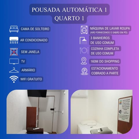 Pousada automática sem recepção 1 Vacation rental in Uberlândia